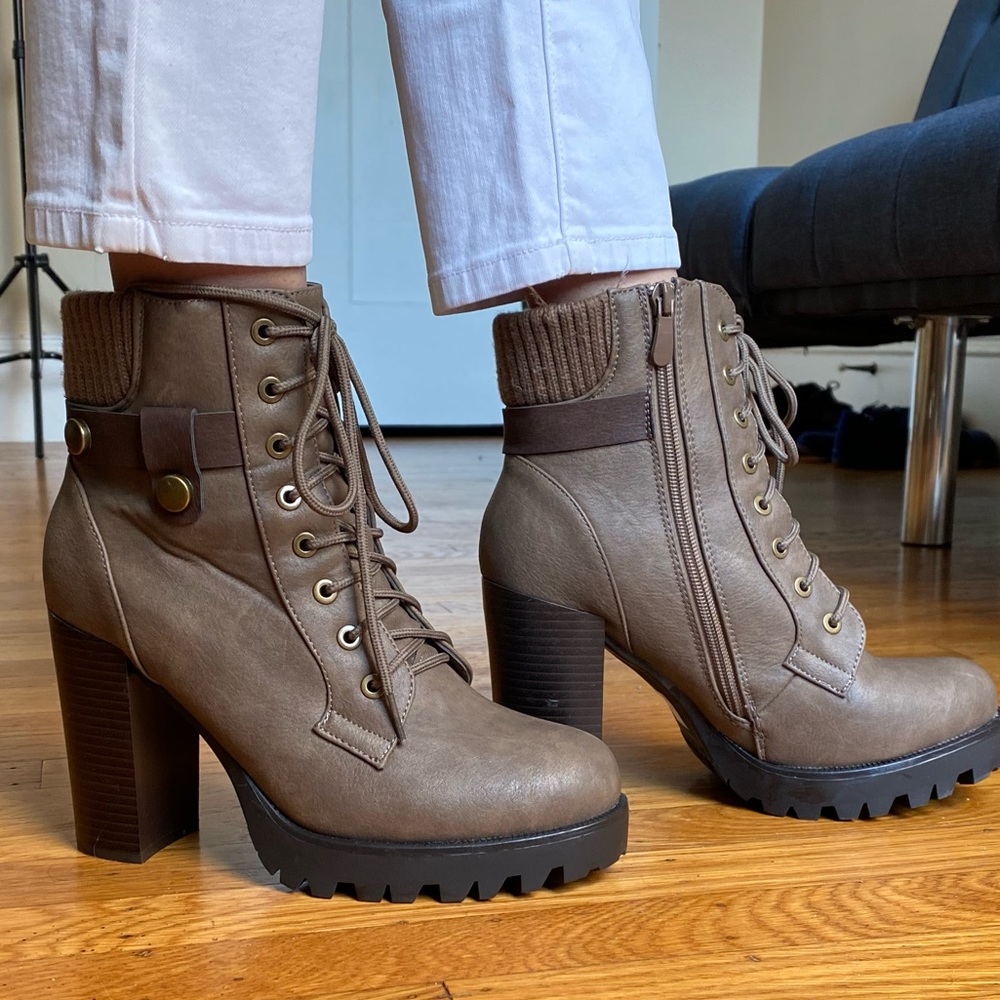 Chunky High Heel Booties